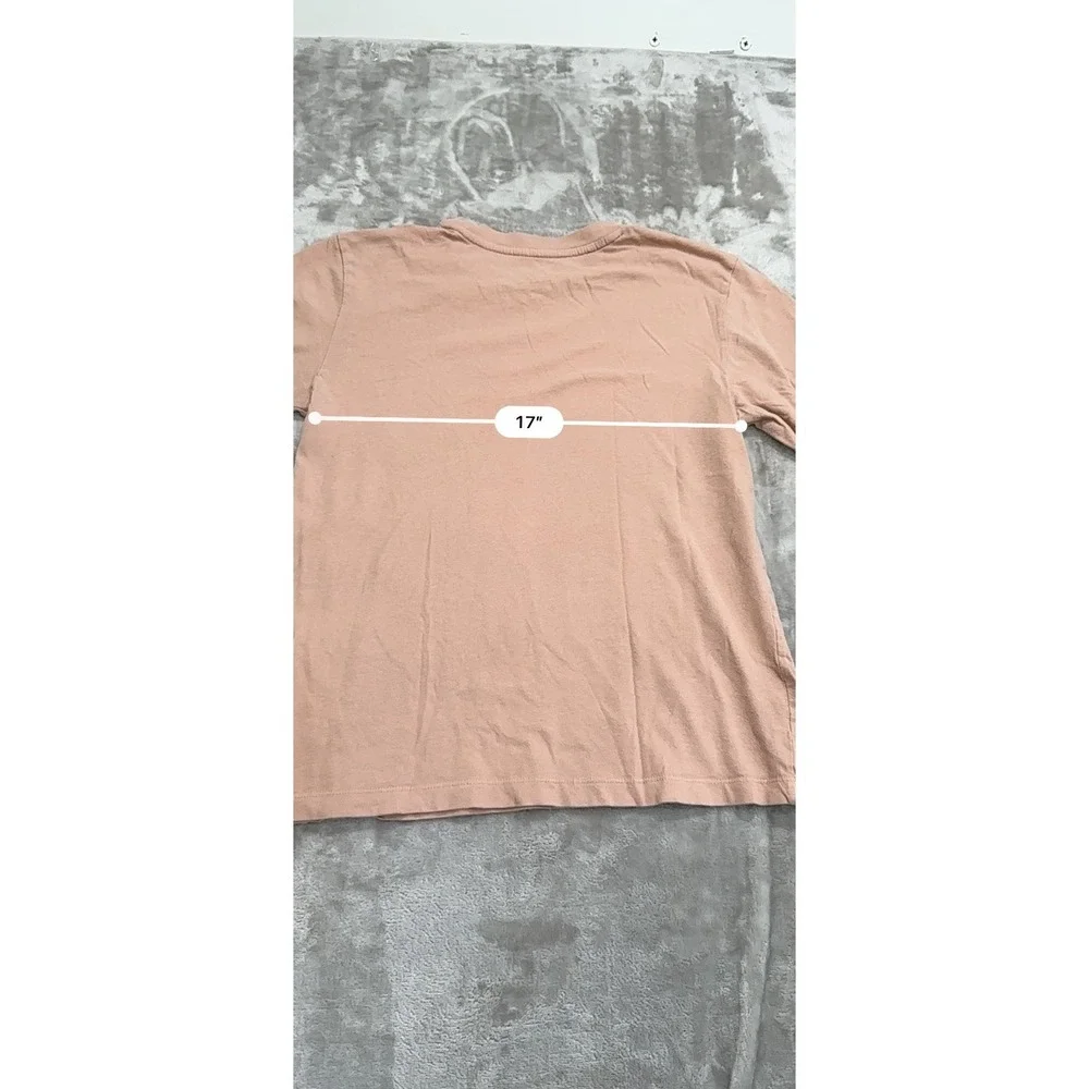 Vans Shirt Girls Medium Long‎ Sleeve Lightweight Peach Girl Gang Sleeve Print